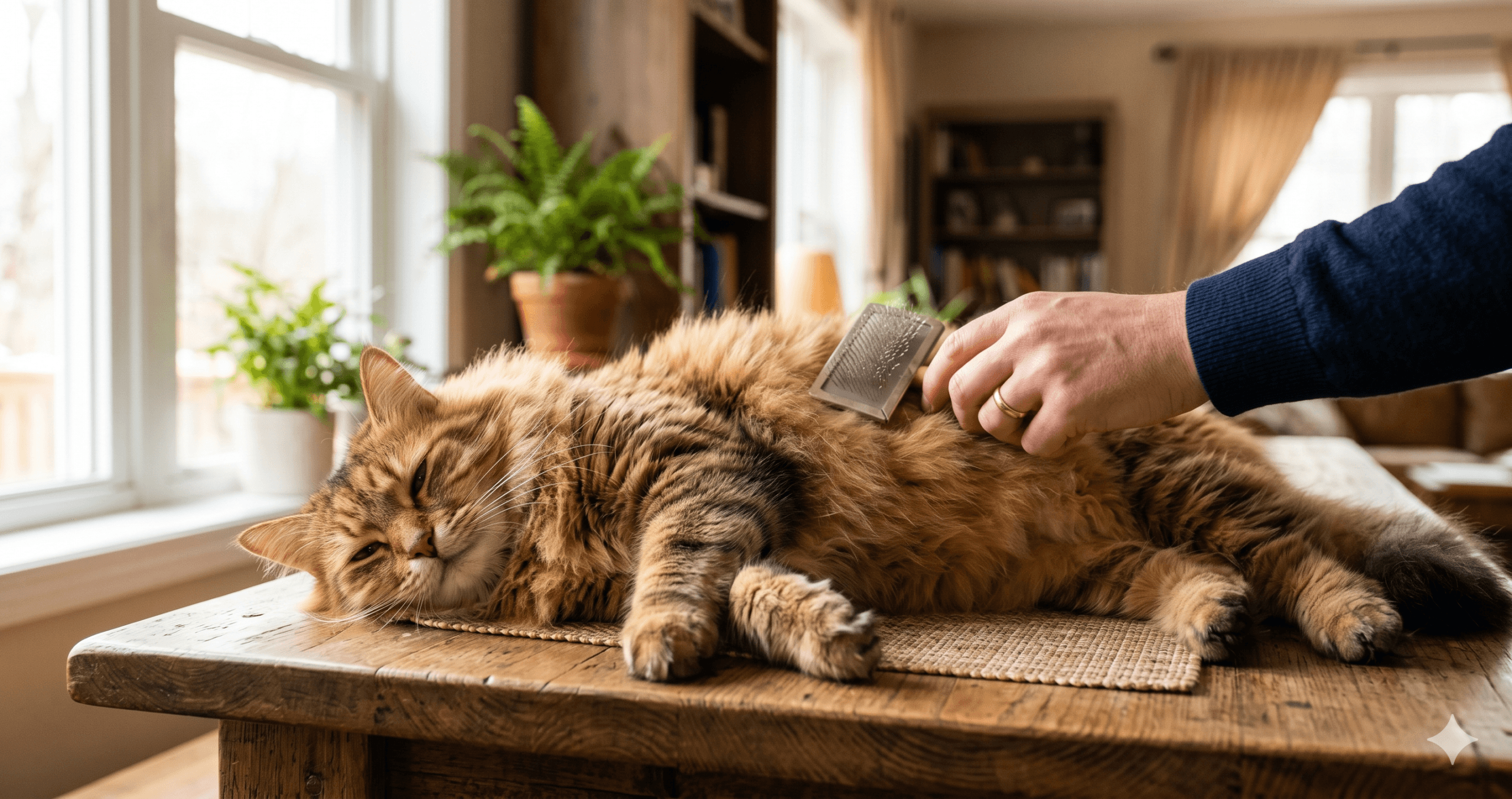 how to groom a cat at home
